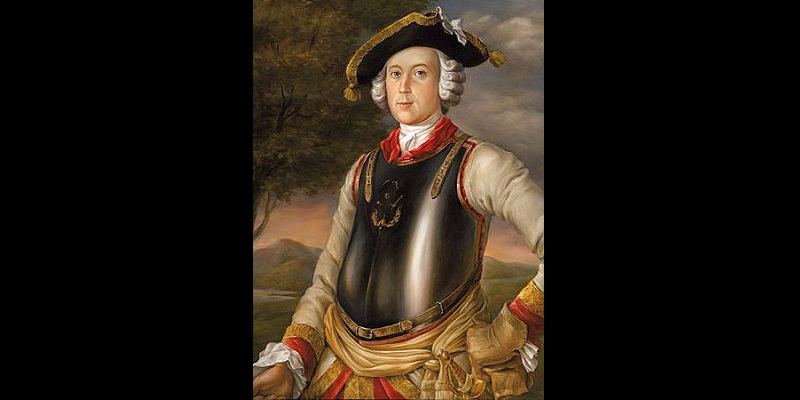 「ほら吹き男爵物語」のミュンヒハウゼン男爵の肖像画