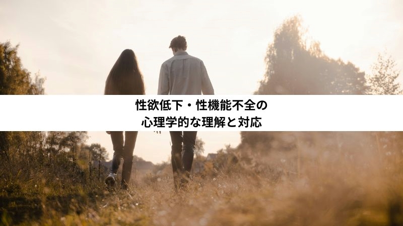 性欲低下・性機能不全の心理学的な理解と対応